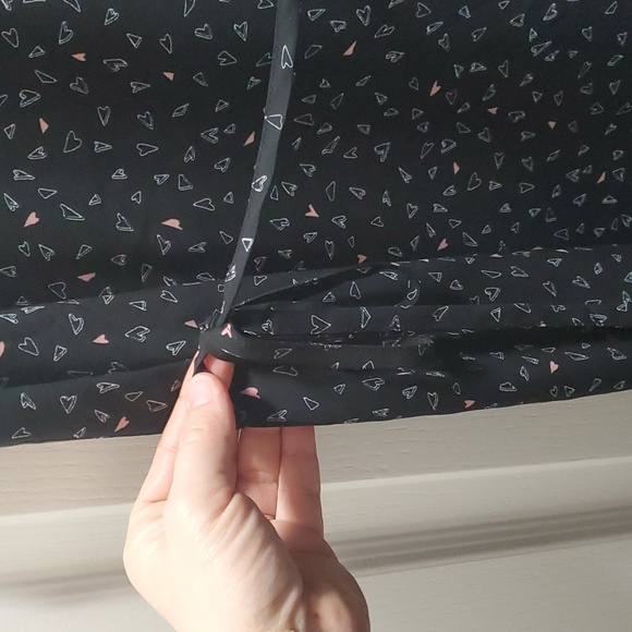 Heart Print Tunic Tie-Waist Top XL - Picture 5 of 7